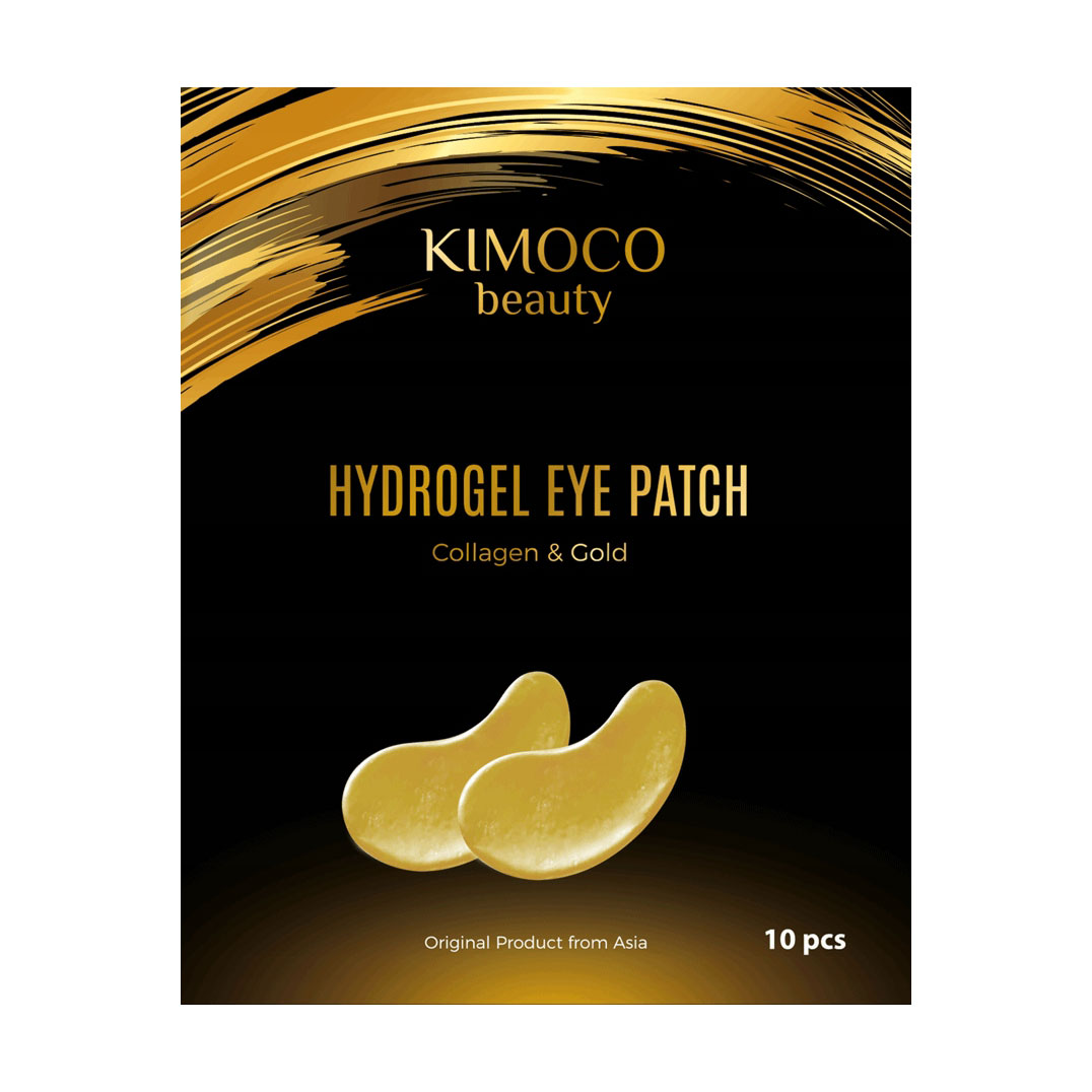 Гідрогелеві патчі для шкіри навколо очей Kimoco Beauty Hydrogel Eye Patch Collagen &amp; Gold з колагеном та золотом, 10 шт